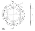 Supersprox / JT Teräs takaratas 301.45 - Moottoripyörän takarattaat - D216678 - 2