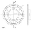 Supersprox Teräs takaratas 702.41 - Moottoripyörän takarattaat - D51488 - 2