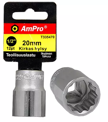 Hylsyt 1/2" 12pt ampro - Hylsyt ja voimahylsyt - LX4518 - 1