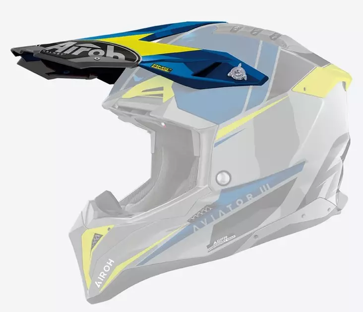 Airoh Aviator 3 Peak Push Blue Gloss - Offtoad kypärien lipat - D499098 - 1