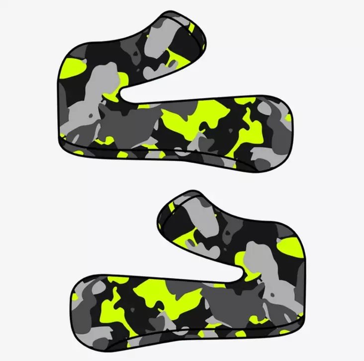 Airoh Aviator 3 Pestävät poskipalat camo harmaa/keltainen - Motorsport varaosat ja tarvikkeet - D388358 - 1