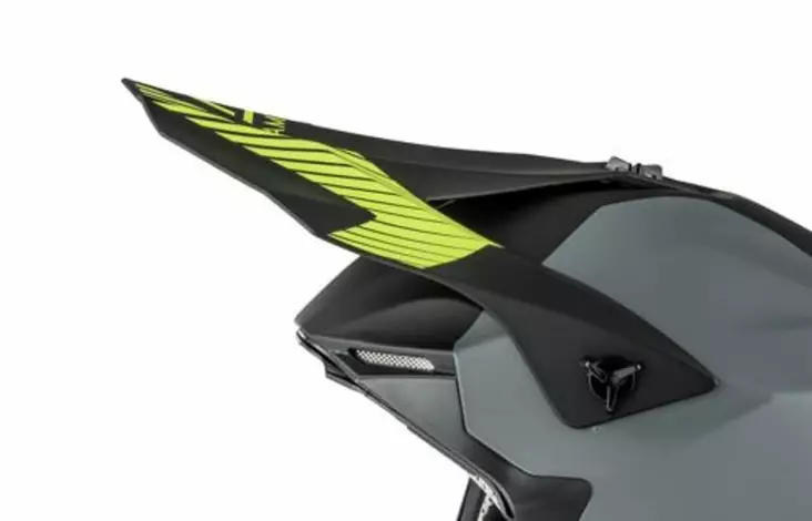 AMOQ Airframe Lippa musta/harmaa/HiVis - Offtoad kypärien lipat - D483778 - 1