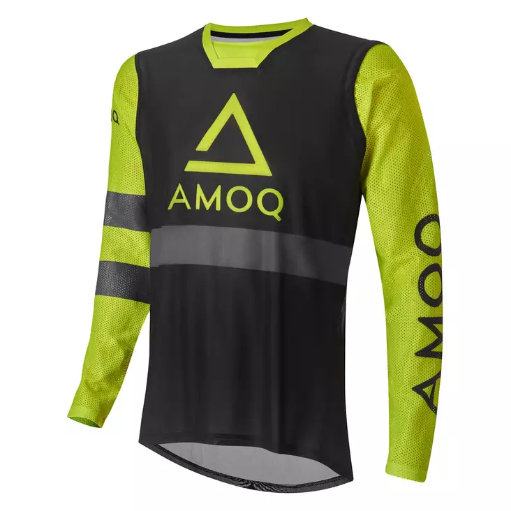 AMOQ Airline Mesh ajopaita musta/HiVis crossikäyttöön - Crossipaidat - D442618 - 1