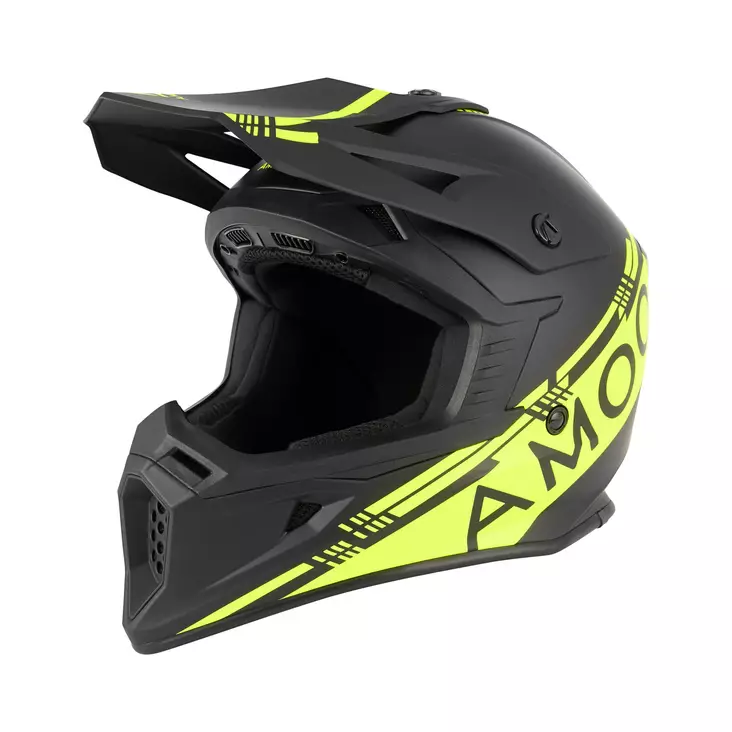 AMOQ Meteor V2 monipuolinen crossikypärä Musta/HiVis - Crossikypärät - D475198 - 1
