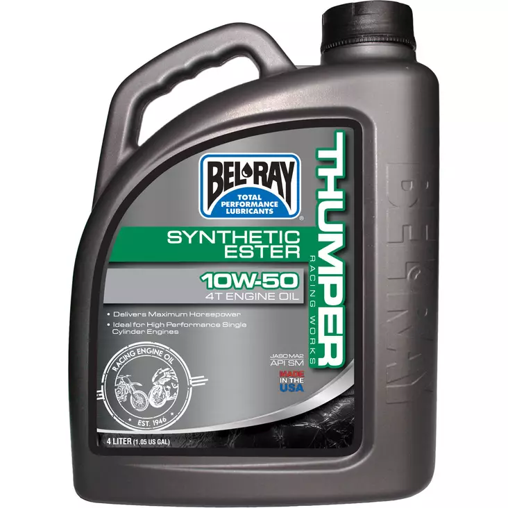 Bel-Ray Thumper® Racing Works 10W-50 Synthetic Ester 4T Engine Oil 4L - Moottoriöljyt - D105138 - 1