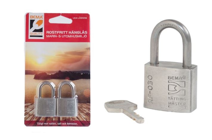 Bema RF-030 Riippulukkosrj. 2kpl 5mm/21mm/15mm - Venelukot - D190008 - 1