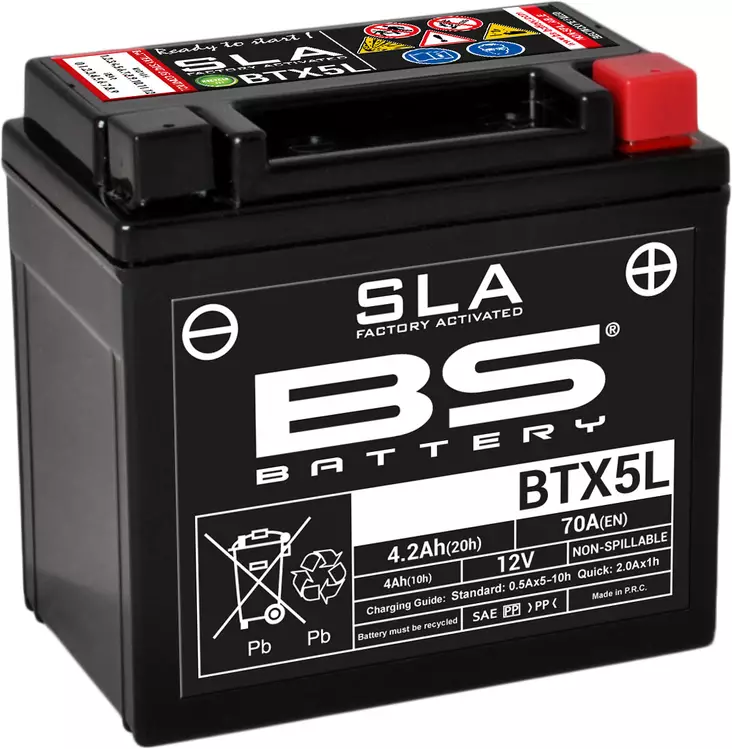 BS Battery BTX5L/BTZ6S (FA) SLA - Sealed & Activated - Akut - D262608 - 1