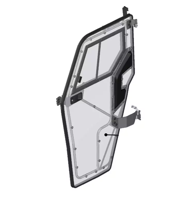 DFK Ovi kokoonpano vasen Polaris Ranger 570 - DFK hyttien varaosat ja tarvikkeet - D511398 - 1