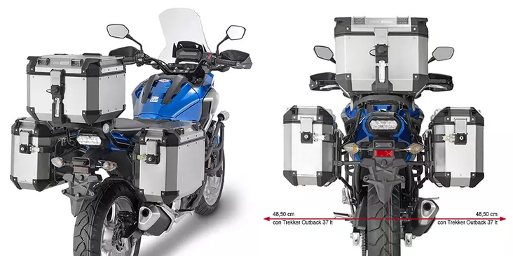Givi putkisivutelineet Trekker Outback NC750X 16- - Kiinnityssarjat ja tavaratelineet - D211778 - 1