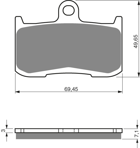 GOLDFREN Jarrupalat 207 Ceramic Carbon S3 - Moottoripyörän jarrupalat - D227998 - 1