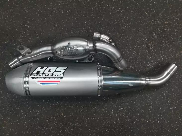 HGS Täysputkisto 4T Yamaha YZ250F 19-.. Steel end cap - Moottoripyörän pakoputkistot - D527378 - 1