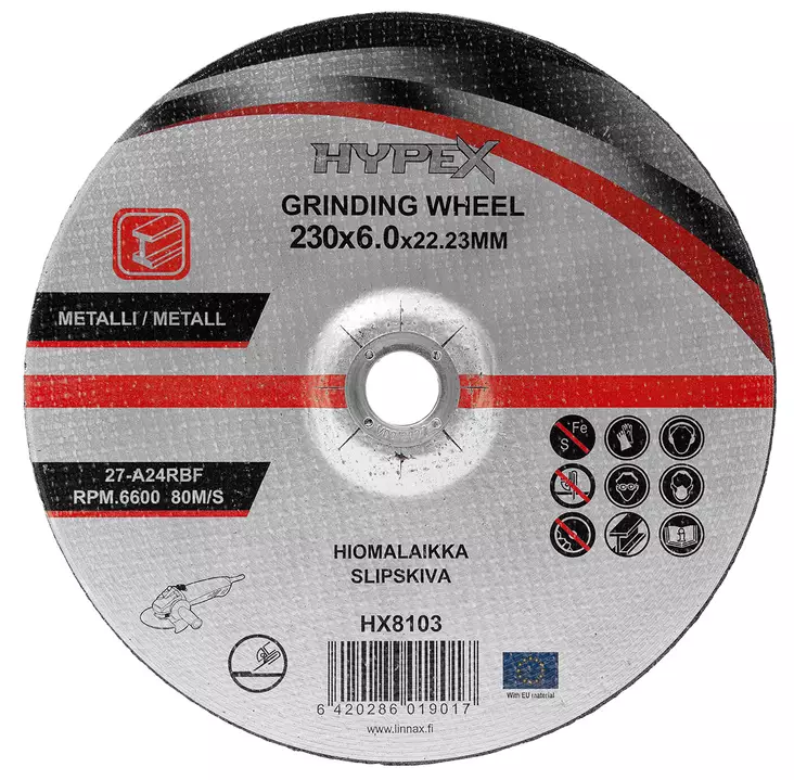 HIONTALAIKKA 230X6,0MM METALLI - Hiomalaikat - LX18448 - 1