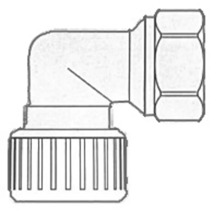 Hydrofix 3/4 elbow fem/fem - Veneen suihkut ja sekoittajat - D135008 - 1