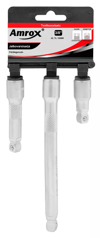 Jatkovarsisarja 3/8" 3-os. wobble - Jatkovarret - LX15048 - 1
