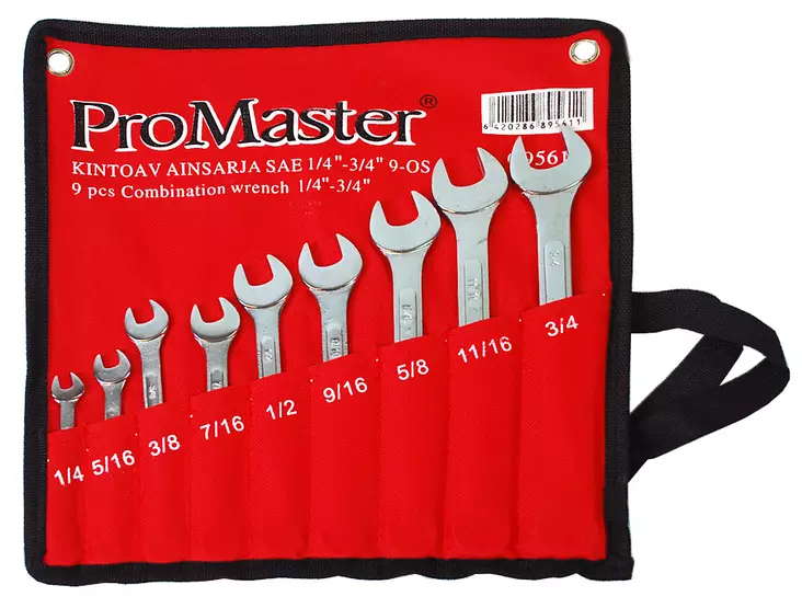 Kiintolenkkiavainsarja 9-os. sae 1/4"-3/ - Kiintoavaimet - LX1858 - 1