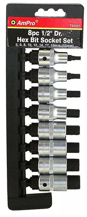 Kuusiokärkihylsysarja 1/2" 8-os. - Hylsysarjat - LX638 - 1