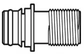 Liitin suora1/2 - Veneen painevesipumput - D123898 - 1