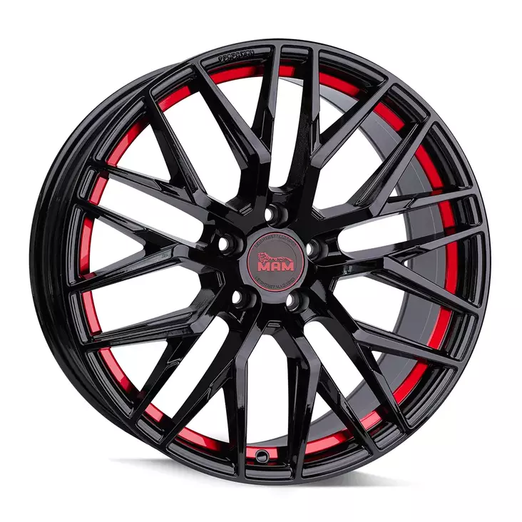 MAM RS4 Black Painted Red Inside alumiinivanne 8.0x18 - 18-tuumaiset alumiinivanteet - 499-175858 - 1