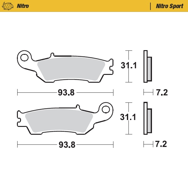 Moto-Master Nitro Racing Jarrupalat Yamaha YZ250F eteen - Moottoripyörän jarrupalat - D245388 - 1