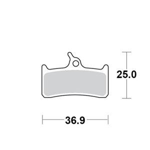 Motomaster Brake pad bicycle Organic: Shimano XT BR-M755, Grimeca System - Moottoripyörän jarrupalat - D480898 - 1