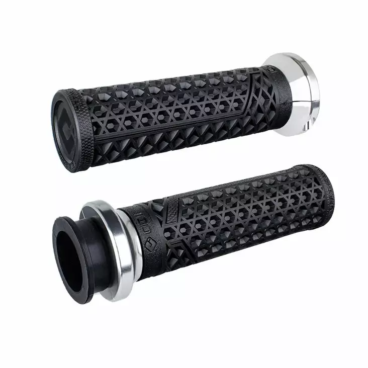 ODI Street Grips V-TWIN Lock-On VANS Signature-Indian TBW BLACK/Silver - Moottoripyörän kahvakumit - D510218 - 1