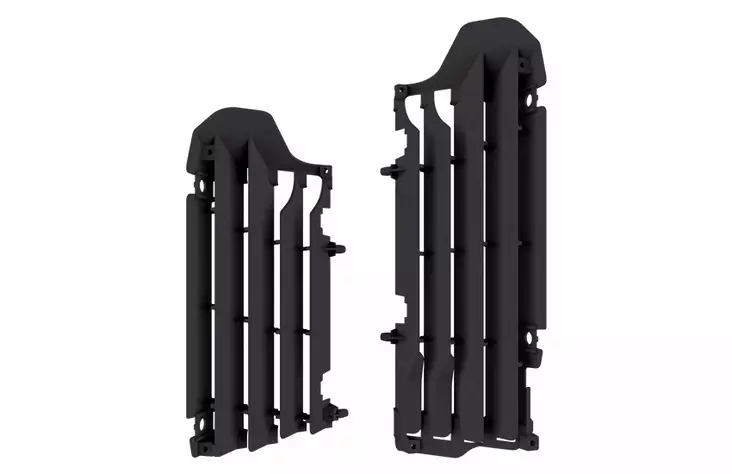 Polisport radiator louvers Suzuki RMZ450(18-..) OEM Black (10) - Moottoripyörän jäähdyttimen suojat - D344458 - 1