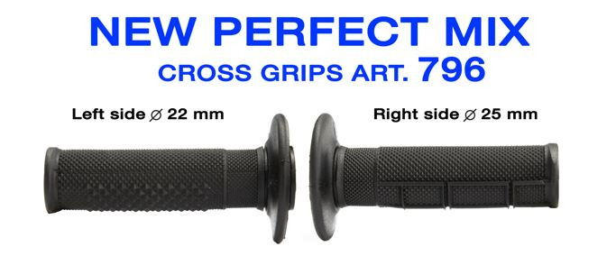 Progrip Tupet 796, musta, 22/25mm - Moottoripyörän kahvakumit - D467858 - 1