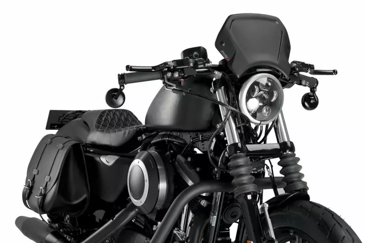 Puig Aluminium Front Plate For Harley Davidson C/Black - Moottoripyörän katteet ja tuulenohjaimet - D336888 - 1