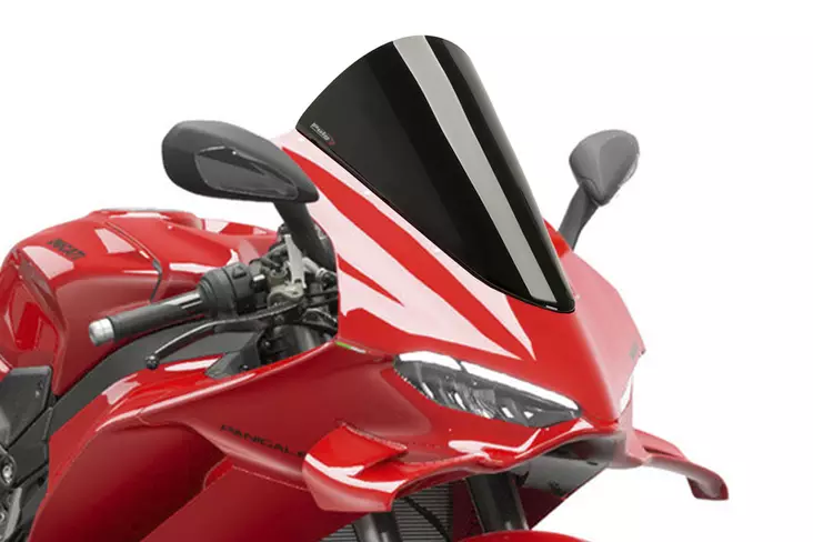 Puig Cupula R-Racer Ducati Panigale V4/S 25' C/Black - Moottoripyörän katteet ja tuulenohjaimet - D530018 - 1