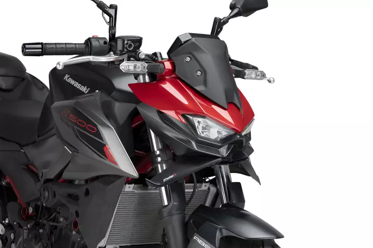 Puig Frontal Spoiler Naked Kawasaki Z500 24' C/Matt Bla - Moottoripyörän katteet ja tuulenohjaimet - D530128 - 1