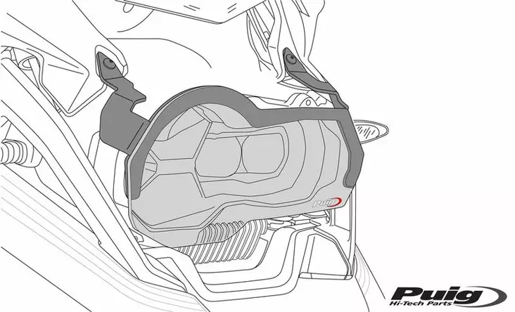 Puig Headlight Prot.Bmw R1200Gs/Advent./Rally/Exective - Valojen kiinnikkeet ja tarvikkeet - D443248 - 1