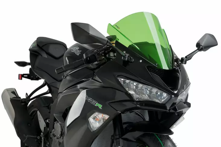Puig Racing Screen Kawasaki Zx-6R 18' C/Green - Moottoripyörän katteet ja tuulenohjaimet - D337708 - 1