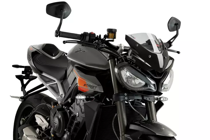 Puig Windshield New Generation Sport Triumph Street Triple - Dark Smoke - Moottoripyörän katteet ja tuulenohjaimet - D528788 - 1