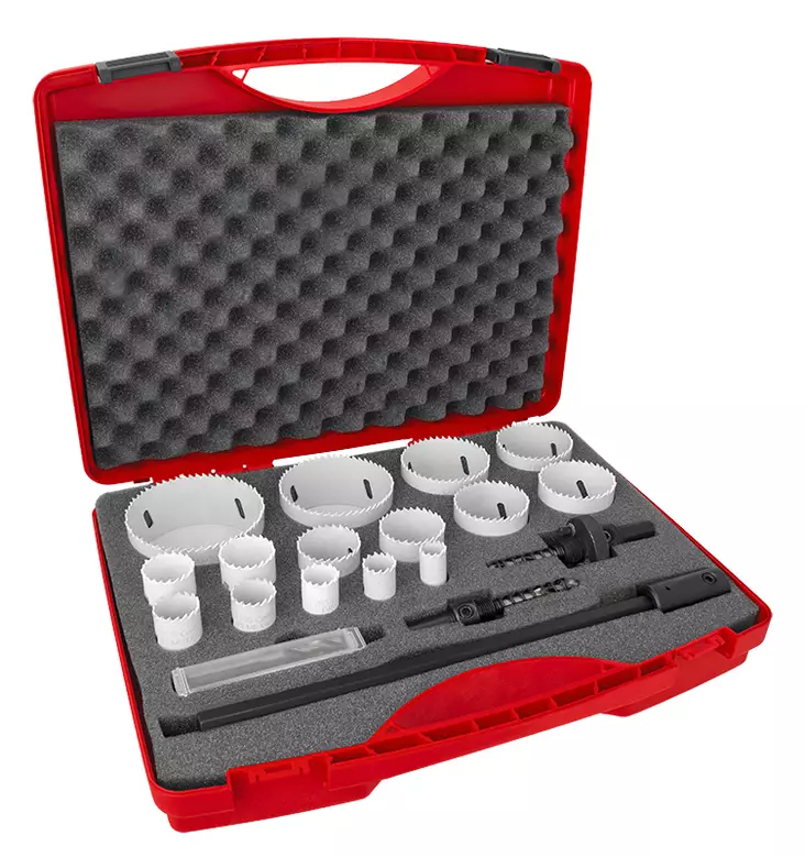 Reikäsahasarja 19-os. 16-83mm hsse-co5 - Reikäsahat ja sarjat - LX8508 - 1