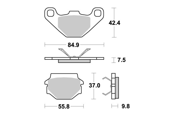 Sbs Jarrupalat Ceramic - Moottoripyörän jarrupalat - D91508 - 1