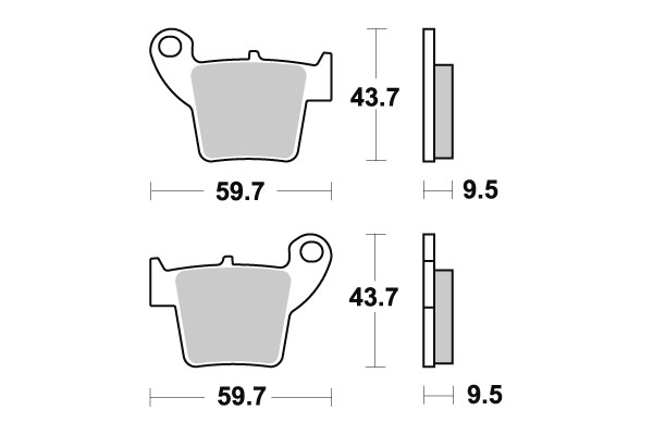 Sbs Jarrupalat Sintered Offroad - Moottoripyörän jarrupalat - D2778 - 1