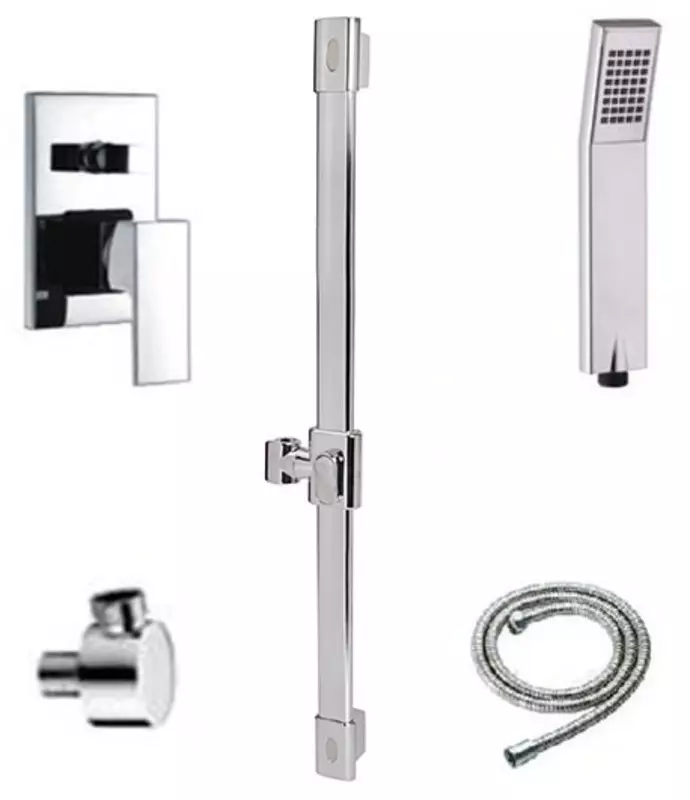 Square mixer - Veneen suihkut ja sekoittajat - D160158 - 1