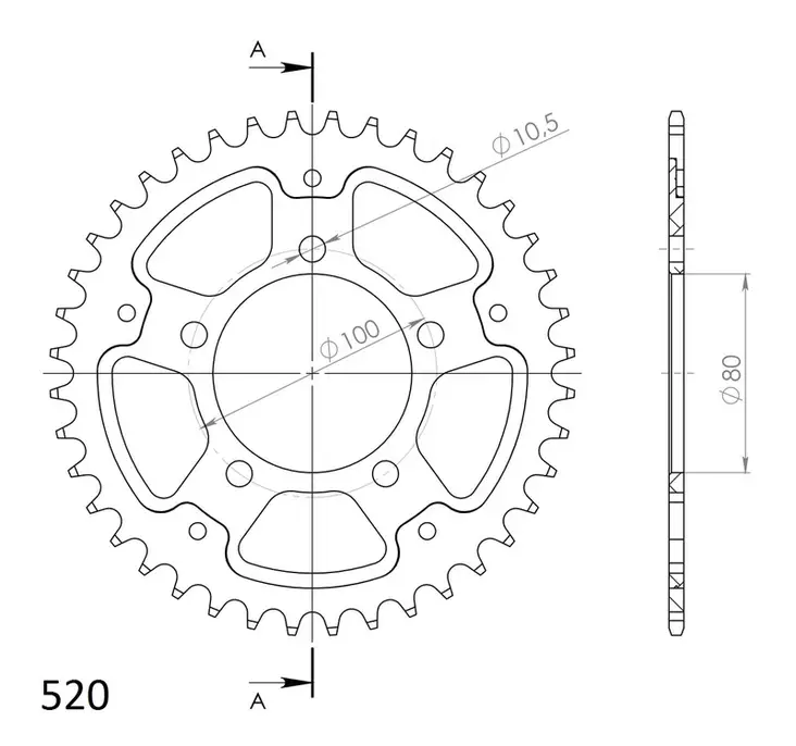 Supersprox Stealth Takaratas Kulta - Moottoripyörän takarattaat - D293828 - 1