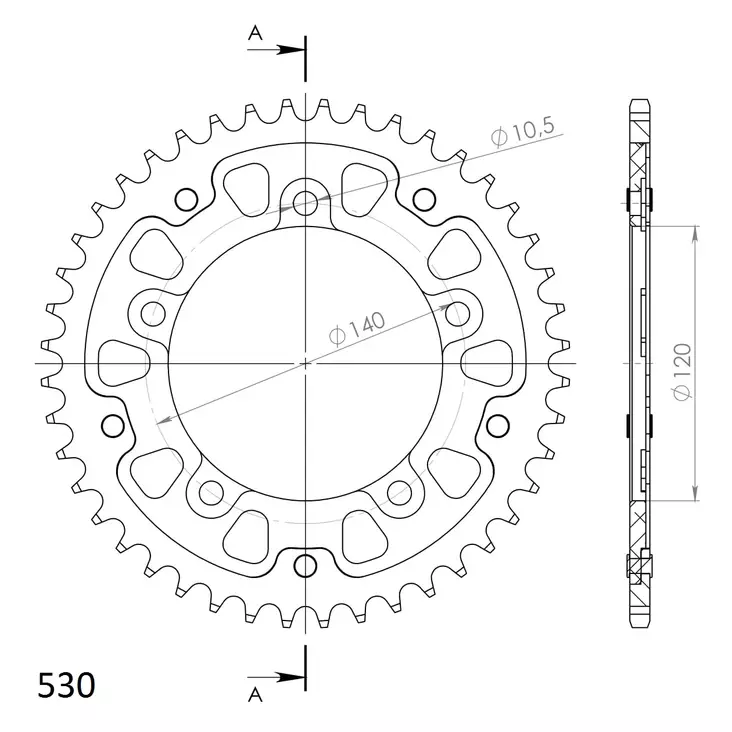 Supersprox Stealth Takaratas Musta - Moottoripyörän takarattaat - D293558 - 1