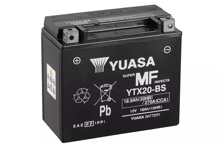 Yuasa akku, YTX20-BS (cp) Happopatruuna mukana (3) - Akut - D19438 - 1