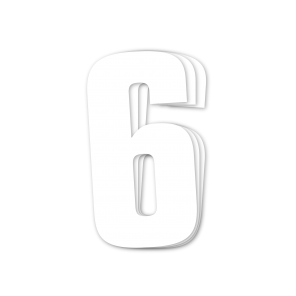 Blackbird kilpanumerot valkoinen 3kpl/srj 16x7,5cm #6 - Numeropohjat ja kilpanumerot - D171959 - 1