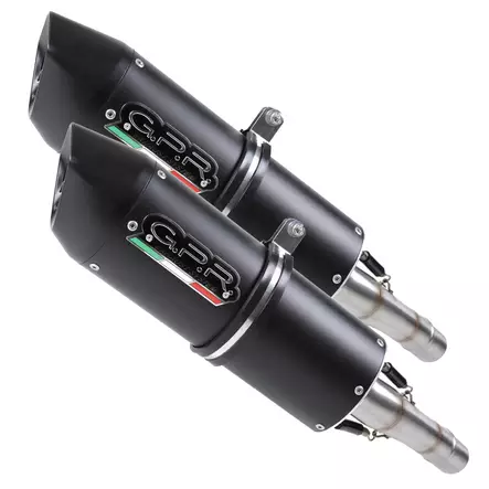 GPR Aprilia Sl - Falco 1000 2000/04 Pair EC-Approv. slip-on exhaust Furore Nero - Moottoripyörän äänenvaimentimet - D422389 - 1