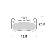 Motomaster Brake pad bicycle Organic: Formula Cura 4 - Moottoripyörän jarrupalat - D480919 - 1