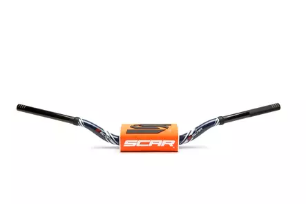 Scar Handlebar O² COLOR Ø28,6 (1 1/8”) - RC - DARK BLUE Bar - ORANGE Bar pad - Moottoripyörän ohjaustangot - D480459 - 1
