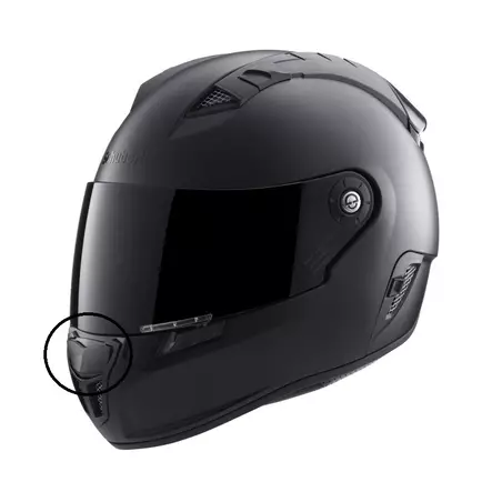 Schuberth SR1 button with ventilation, black mat - Motorsport varaosat ja tarvikkeet - D147719 - 1