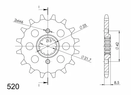 Supersprox Eturatas 516.16 - Moottoripyörän eturattaat - D26509 - 2
