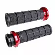ODI Street V-TWIN Lock-On HART-LUCK Full-Waffle BLACK/Black/red - Moottoripyörän kahvakumit - D510189 - 1