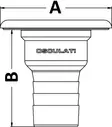 Osculati clever kansiruuvike FUEL 38mm - Kansiruuvike polttoaine - D352709 - 2