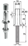 Osculati keulakaiden kiinnike 25 x 1,5 mm - Veneen kaidepylväät ja keulakaiteet - D124889 - 1