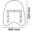 Puig Windshield Universal Mod.Chopper C/Clear - Moottoripyörän katteet ja tuulenohjaimet - D58949 - 2